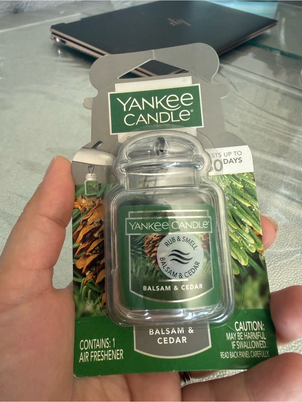 Yankee Candle White Balsam & Cedar Car Air Freshener